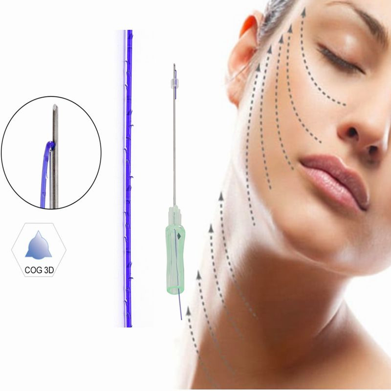 Pdo Thread Lifting Fios De Pdo Needle Hilos Tensores Cog 12D Thread for Nasolabial Folds Lift
