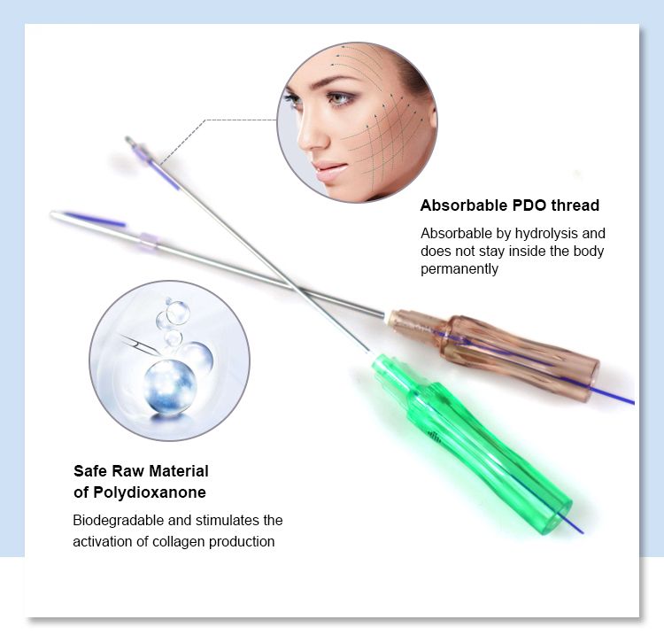 Hot Sale 19g 60mm Cog L Type Tech Molding Nose Filler Pdo Thread Lift